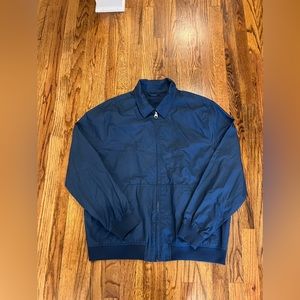 Zara Men’s Bomber Jacket Full Zip Collared Workwear Blue Size XL